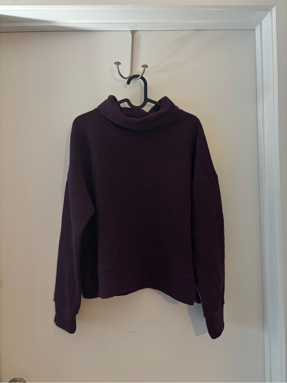 Women’s Funnel Neck Sweater in Deep Plum